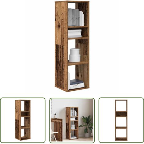 vidaXL Bücherregal Altholz-Optik 34x31x112 cm Holzwerkstoff (1/5)
