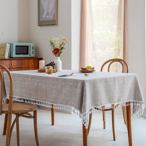 Nappe rectangulaire pour la décoration de la salle à manger et de la cuisine, 140 x 240 cm