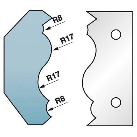 Jeu de 2 fers Profilés Ht. 90 x 5,5 mm - N° 352 Corniche - Résistance et Précision - Outil pour Menuiserie - Diamwood
