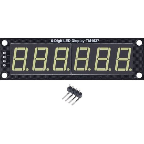 Module d'affichage 7 segments, écran LED 0,56 pouce, tube numérique, 6 chiffres, nombre décimal 7 segments, TM1637, module d'affichage numérique, affichages optoélectroniques (1/4)