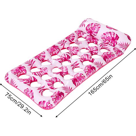 Chaises longues flottantes pour piscine, matelas gonflables de type hamac, adaptés aux piscines.