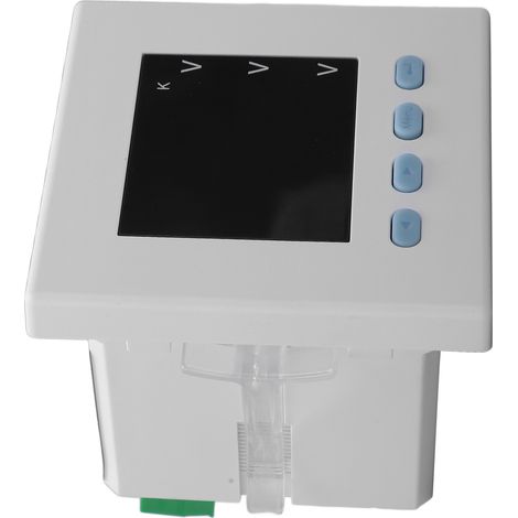 Dreiphasiges intelligentes digitales Voltmeter, weißes flammhemmendes ABS-Gehäuse, Stromverbrauchsmonitor für den Heimgebrauch (220 V AC). (1/5)