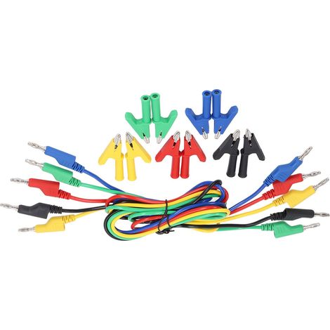 Prüfleitungssatz mit Bananenstecker und Krokodilklemme, Schaltungsprüfleitungssatz 4 mm JT1016 (1/5)