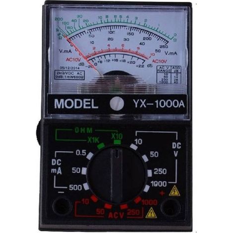 Trade Shop - MINI TESTER ANALOGISCHE MULTIMETRO PORTATILE MIT PUNTALI MISURATOR TENSION -