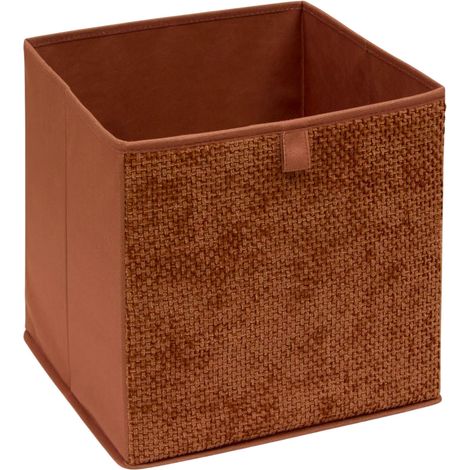 Boîte de Rangement Pliable "Velvy" 31x31cm Moka (1/3)