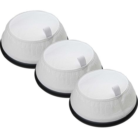 vhbw 3x filtro a sacco compatibile con Nilfisk VC300 aspiratore per secco, aspirapolvere - Filtro di ricambio nero / bianco