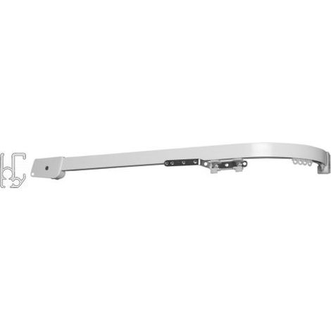 SCORRITENDA GRECIA IN ALLUMINIO 160/20 CM BIANCO