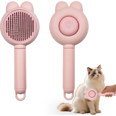 Entwirrungsbürste für Hunde und Boxer, ideal zum Entfernen von Tierhaaren (rosa).