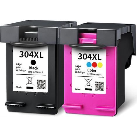 Cartouche thermostatique,Cartouches 304 XL Cartouche Noir et Couleur pour Cartouches HP 304XL Noir et Couleur Cartouches HP pour Deskjet 2622 2630 2632 3720 3750 5020 (1 Noir, 1 Couleur, 2 Pack)