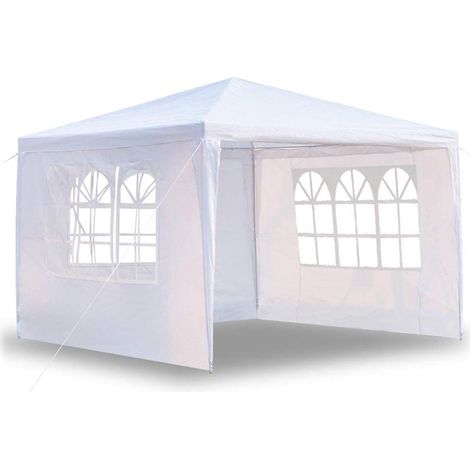 MaxxGarden Gazebo - Carpa para Fiestas - 3 x 4 m, 12 m² - Cenador de jardin - Tienda de Fiesta - Carpa Pop up - con 4 Paredes Laterales enrollables, Impermeable, protección UV 50+ - Antracita (1/5)