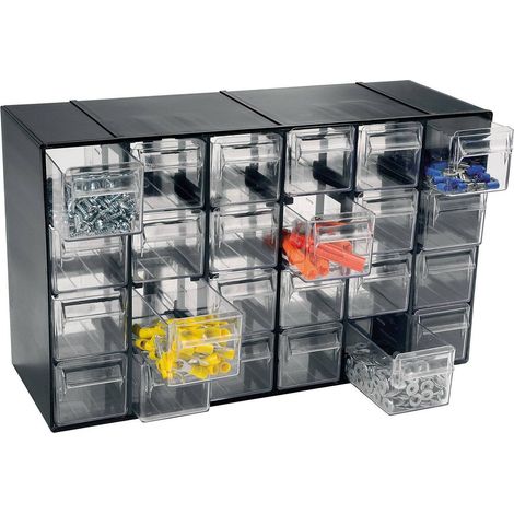 Dmora - Armadio multiuso 2 ante Adorata, Armadietto porta minuteria, Mobile per contenitori portautensili, 100% Made in Italy, Antracite, 38x14h23 cm