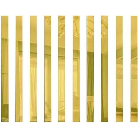 Set mit 10 Kunststoffspiegeln – Lange Leiste – Acrylfliesen – Wandaufkleber für die Heimdekoration