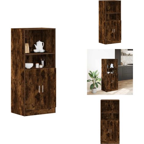 Armoire de cuisine chêne fumé 57x41,5x131,5 cm bois ingénierie - Armoire De Cuisine - Armoires De Cuisine - Armoire - Placard De Cuisine (1/5)