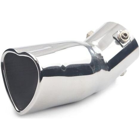 Buse d'échappement de Voiture Universelle, pour Silencieux, système d'échappement de Tuyau d'acier Inoxydable, Tuyau d'embout de Queue, Accessoires de Voiture chromés en Forme de Coeur