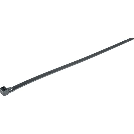 HellermannTyton 131-22560 REL250-PA66W-BK Kabelbinder 250 mm 7.60 mm Schwarz UV-stabilisiert 100 St.