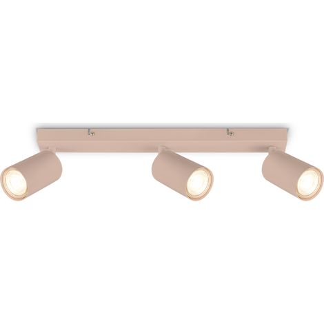 Plafonnier orientable, douille GU10, max. 9 W, spot de plafond, luminaire plafonnier, lustre salon, lumière plafond, lustre chambre, salle à manger, 44 cm, Beige (1/5)