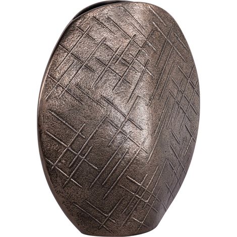 Vase décoratif bronze en aluminium texturé - bronze (1/5)