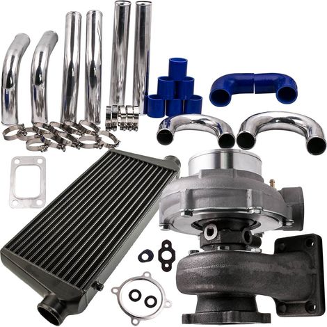 Uni. GT35 GT3582 Turbo + 2.5" 64mm Intercooler Pipe Kit + 600x300x76 Intercooler