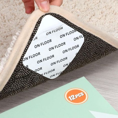 Bardusch-Lot de 12 rubans adhésifs double face réutilisables pour tapis de sol en bois dur (1/5)