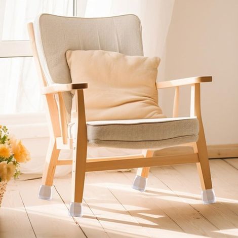 Protectores suelos patas sillas, Protectores transparentes muebles, arañazos aislamiento acústico, (Adecuados patas sillas grosor 2,5 3,6, 3,6 cm (1/2)