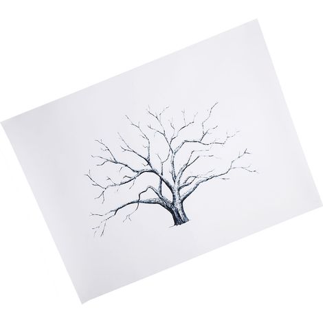 Árbol de huellas dactilares sobre lienzo, firma sobre lienzo, boda, marco personalizado, invitado, tinta, tronco, negro (1/5)
