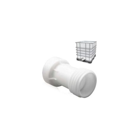 IBC-Tankverschraubungen, IBC-Adapter S60 x 6 Verlängerungsstück, 60-mm-Tankventil, 1000 l, gerader Kunststoff, dickwandiges Gewinde, IBC-Containerverschraubungen S60 x 6 Tankanschluss – Crezuo (1/4)