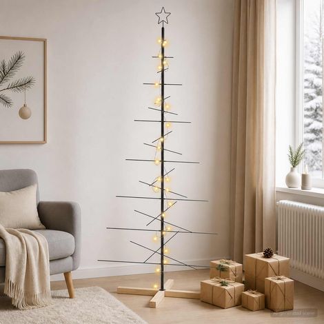 vidaXL Árbol de Navidad de metal con soporte KUOPIO 180 cm (1/5)