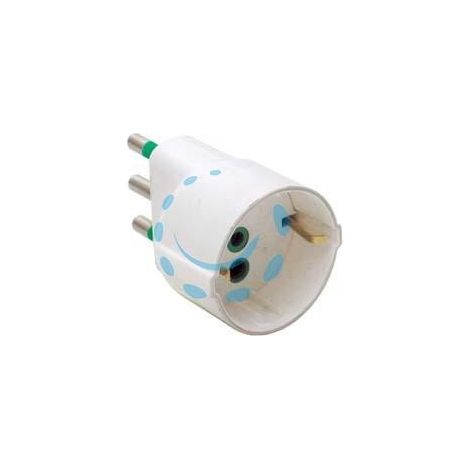 ADATTATORE SCHUKO 2 POLI + TERRA 16A BIANCO - bianco 82130
