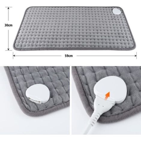 Couverture Chauffante - 75 W - Minuterie 45/90/120 Min - Réglage Température 10 Niveaux - Lavable - Pour Intérieur (1/4)