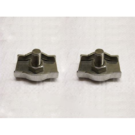 Simplex Wire Rope Grips Stainless Steel 2MM x2 (Marine Loop Boat Clamps) (1/2)