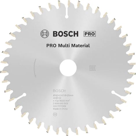 Bosch Accessories Multi Material 2608640503 Hartmetall Kreissägeblatt 160 x 20 x 2.4 mm Zähneanzahl: