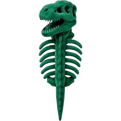 Dinosaurier-Skelett-Kostüm für Haustiere, aus weichem Plüsch, 3D-gearbeitet, ideal für Katzen und Hunde, perfekt für Fotos auf Partys und Rollenspiele (grün, Länge 90 cm). (1/5)
