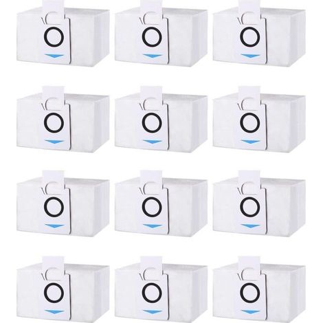 12 dust bag accessories for Ecovacs Deebot X1 Omni & X1 e Omni, T20 Omni, T20e Omni vacuum cleaner station, replacement vacuum cleaner bags compatible with Ecovacs Deebot, vacuum cleaner bags--DTEKGAZ