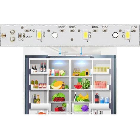 Carte d'éclairage LED pour réfrigérateur GE WR55X26671, référence PS11767930 AP6035586 (1/4)