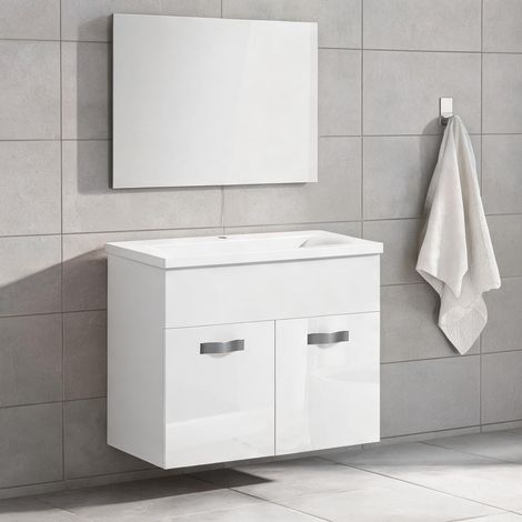 Meuble de salle de bain bianco lucido 61 x 40 x 50 cm (1/5)