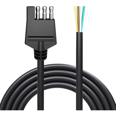 4-Way Trailer Wiring Harness, 18 AWG, 6.56 ft, 4-Pin Trailer Plug to 4 Flat Trailer Wire Extension Cables
