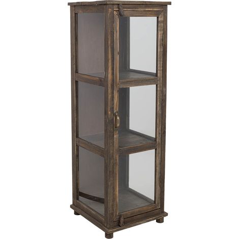 Vitrina de madera marrón 40x40x121h cm (1/5)