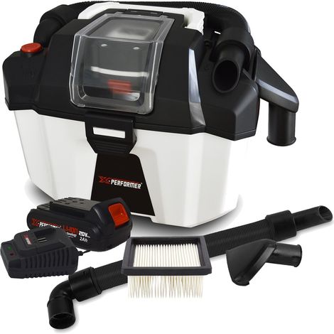 Aspirateur Eau et Poussière compact Brushless sur batterie - Xperformer XPVC20LIBL-10L - Batterie 2 Ah + Chargeur inclus (1/3)