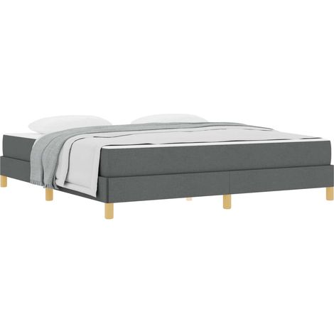 Maison Exclusive - Cama tipo Box Spring con colchón Gris oscuro 1