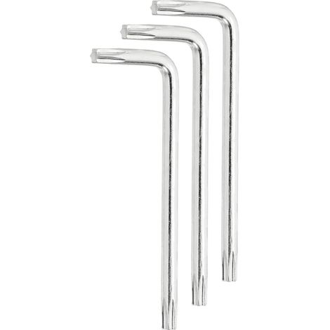 3 x T20 Security Tamper Proof Torx Star Tip Wrench Silver (1/5)