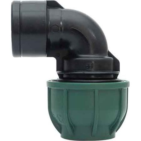 GOMITO A 90° A STRINGERE CON DERIVAZIONE FIL. FEMMINA Ø mm 40x1"1/4 - 10 PN