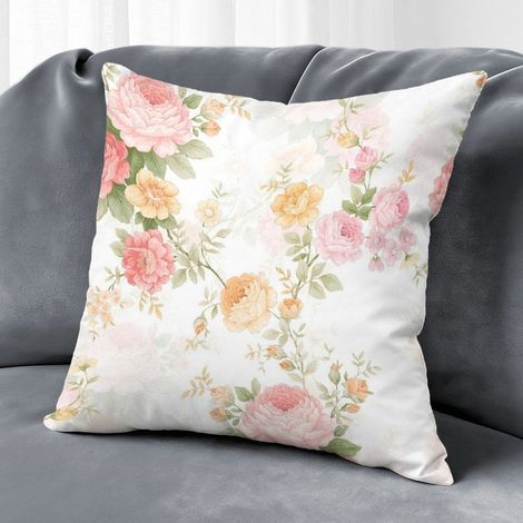 Housse de coussin fleurs décoratives, décoration maison élégante,40×40cm (1/5)