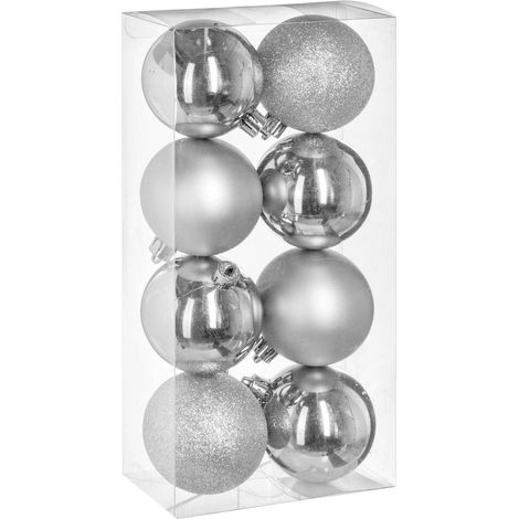 Set de 8 bolas Christmas Colorama de plástico reciclado D7cm - Feeric lights & christmas