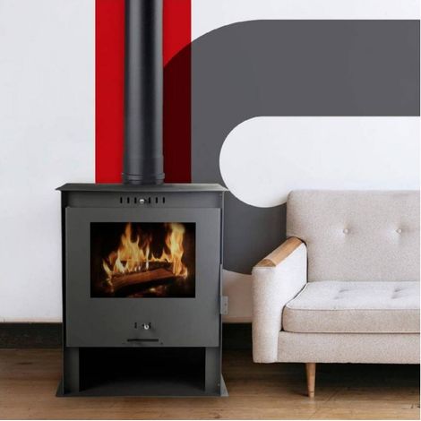 Poêle à bois 707 EcoDesign Theca 43,5 x 57,8 x 71 18Kw (1/5)