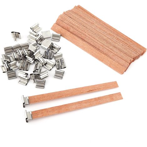 40 Stück Holzdochte für Kerzen, Wachsbehälter und DIY-Bastelarbeiten (1/2)
