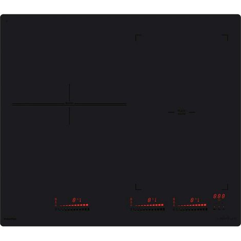 Induktionskochfeld 60 cm 3 brenner 7400 w schwarz - Airlux - ATIF63BKM