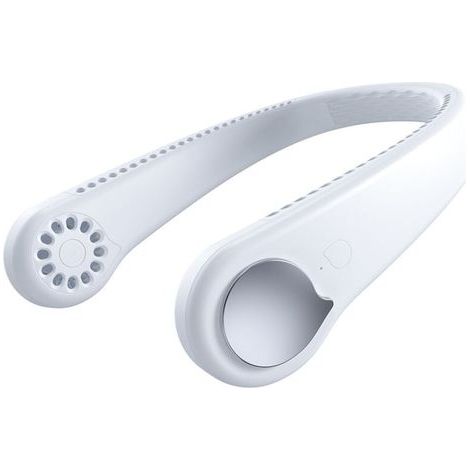 Portable USB Ventilateur de cou sans lame Silencieux avec flux d’air à 360°, Mini Mobile Collier Ventilateur Nuque Refroidisseur Rechargeable USB Fan pour Bureau Domicile Voyage En Plein Air (1/4)