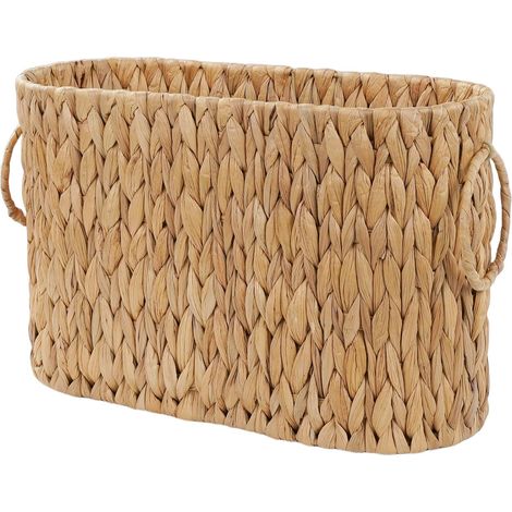 Rangement papier toilette, panier de papier toilette pour salle de bain, organiseur en jacinthe d'eau pour 6 à 9 méga rouleaux (1/5)
