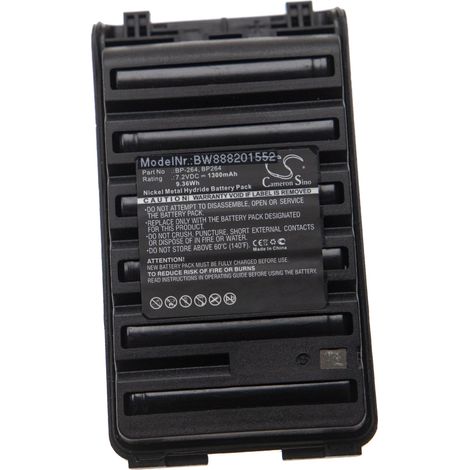 vhbw 1x Akku kompatibel mit Icom IC-V80, IC-U80, IC-V80E Funkgerät, Walkie Talkie (1300 mAh, 7,2 V, NiMH) (1/3)