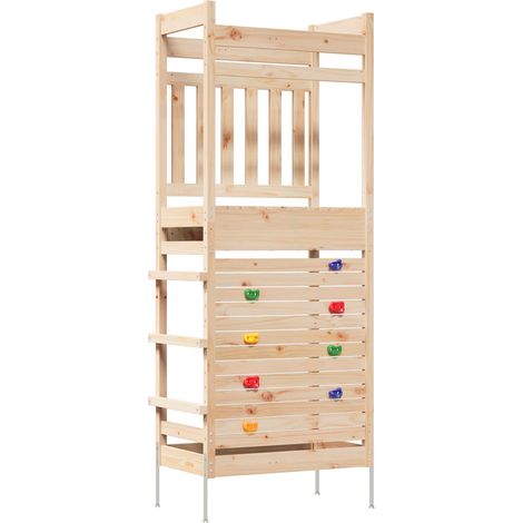 Outdoor Play Tower Natural 85 x 53 x 207 cm Solid Pine Wood vidaXL (1/5)